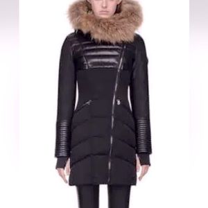 RUDSAK SILVIA leather and down parka SIZE XS